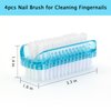 4pcs Nail Brush for Cleaning Fingernails, Multifunction Two Sided Fingernail Cleaning Brush Portable Nail Brush Cleaner for Cleaning Cuticles Fingernails Toes