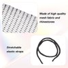 AOZUO Rhinestone Mesh Headband, Diamond Hair Scarf Sparkly Wide Head Scarf Crystal Nightclub Headwrap Head Wrap Head Covering Headpiece Mesh Hair Accessories for Women Girls