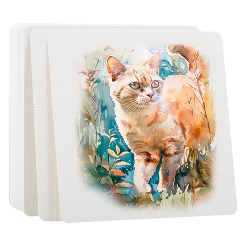 GLOBLELAND 100 Sheets 300gs Watercolor Paper 4 * 4inch Painting Paper Calligraphy Paper Square Shape Cold Press Paper for Adults Artists Drawing