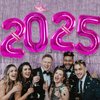 2025 Balloons Pink,40 Inch 2025 Number Balloons with Foil Crown Balloons for Happy New Year Decorations New Years Eve 2025 Graduation Decorations Class of 2025 Party Supplies