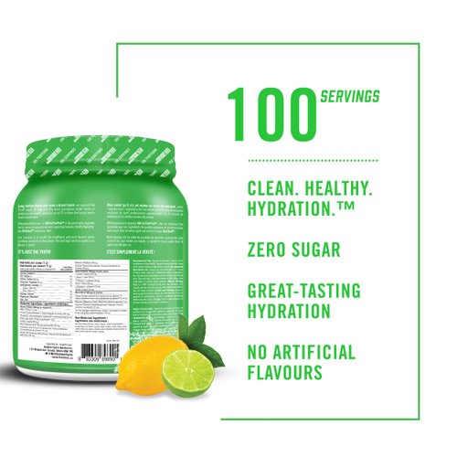 BioSteel Hydration Mix - Sugar Free, Essential Electrolyte Sports Drink Powder - Lemon-Lime - 100 Servings