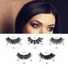 Vôsaidi False Eyelashes, Handmade Luxurious Fake Lashes, Natural Long Black, 5 Pairs with Glue (F850)