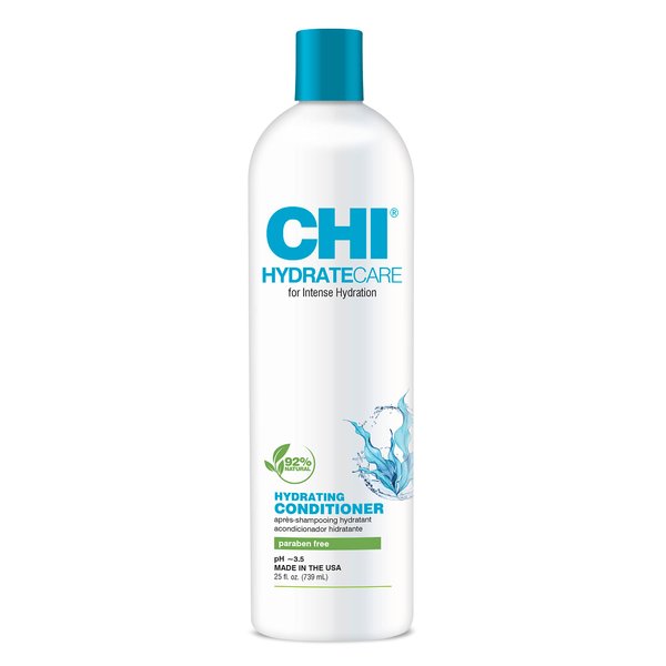CHI HydrateCare Hydrating Conditioner, Balances Hair Moisture and Protects Against Damage and Hair Breakage, Sulfate, Paraben, & Cruelty-Free, 25 Oz