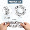 12pcs Disco Scrunchies, Disco Ball Sequin Hair Tie Metallic Scrunchies Silver Hair Bobbles Elastics Ponytail Holders Sparkly Hair Accessories Part for Girl Women Retro 70s 80s Disco Theme Party Favor