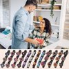 Braided Hair Clips For Women - Sparkling Crystal Stone Hair Clips For Styling Sectioning with 3 Small Hair Barrettes, Hair Accessories Four-Leaf Chopped with Rhinestones for Women& Girls 4 PCS (# 1)