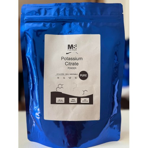 Potassium Citrate Powder, 500 Grams, Essential Hydration Electrolyte Supplement, Supports Mineral Balance, Heart, Joint, and Immune Health, Vegan Friendly