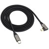 AOTOKK 90 Degree Type C USB 3.1 Adapter Cable 5 Gbps&2A Right & Left Angled 3.1 USB Type C Male Cable Full Function Supports Charging,Data,Audio,Video Cable for Laptop&Tablet&Mobile Phone(1.5M/5 Ft)
