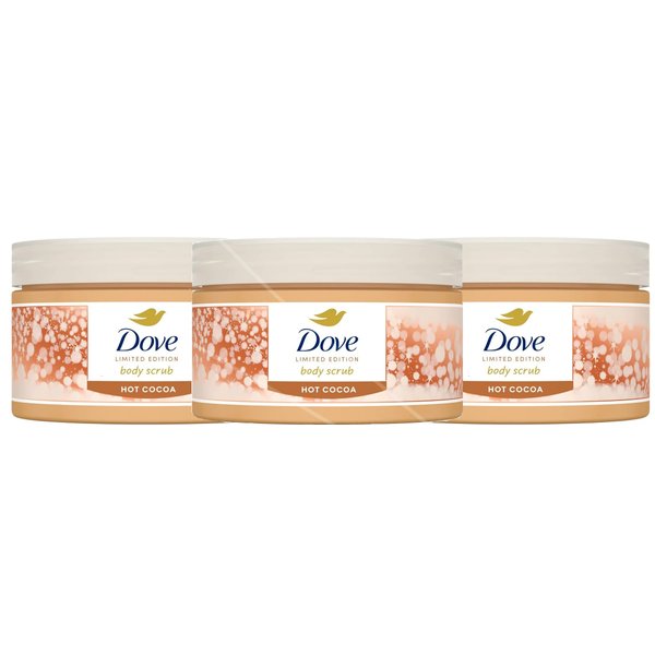Pack of 3 - Dove Hot Cocoa Body Scrub - 3.5oz each - Limited Edition Pack x 3.