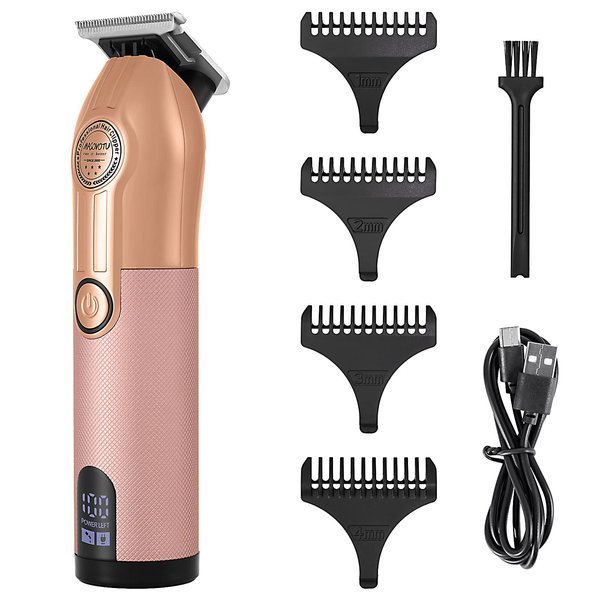 MASOVOTU Hair Trimmer for Men, Professional Hair Clippers Grooming Cutting Kit, Rechargeable Cordless Edgers Clippers Barber Beard Trimmer, Rose Gold