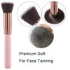 2pcs Face Self Tanning Brush Kabuki Brush for Self Tan Sunless Tanning, Self Tanner brush Applicator, Flat Top Brush Face and Blending Brush, Easy Self Tan Applicator for Face (pink)