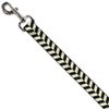 Dog Leash Rhombus Split Cream Black 4 Feet Long 1.5 Inch Wide