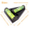 4Pcs RV T Level Cross Check Levelers Bubble Levels Use for RVs, Camper, Travel Trailer, Tripods, Camera, Telescope, Photography, Wood Shop, Table, 3D Printer (Black)