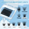 KevKev Lash Extension Kit for Travel, Portable Eyelash Extension Kit, Lash Clusters Kit 40Pcs Eyelash Clusters with Lash Bond and Seal Remover Tweezers Organizer Bag (Cirrus, D-8-16mix Kit)