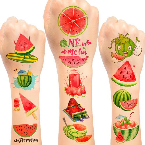144PCS One in a Melon Temporary Tattoos Stickers for Watermelon Party Favor Birthday Party Decorations supplies Watermelon Goodie Bags Fillers Gifts for Boys Girls Kids