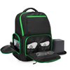 Trunab Travel Backpack Compatible with Xbox Series X Carrying Case Game Storage Bag with 2 Inner Spaces for Xbox X/S Console, Multiple Pockets for 15.6” Laptop and Other Gaming Accessories, Black