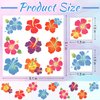 180 Pcs Hibiscus Glitter Sticker Tattoo Temporary Tattoo Summer Fake Flower Stickers Cute Apparel Accessories for Body Face Kids Women Party Favors