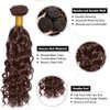 28 28 28 Inch Chocolate Brown Human Hair Bundles Color #4 Water Wave Bundles Light Brown Human Hair Bundles Brazilian Unprocessed Virgin Human Hair Extensions For Black Woman 100g/Pc