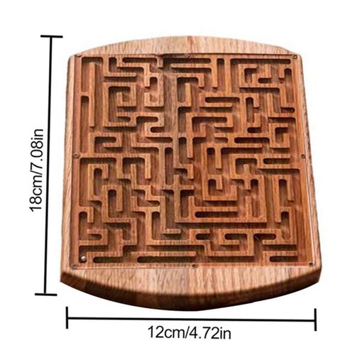Wooden Labyrinth Game for Kids Rolling Ball Maze Toy Balance Board Game Toy Early Education Toy