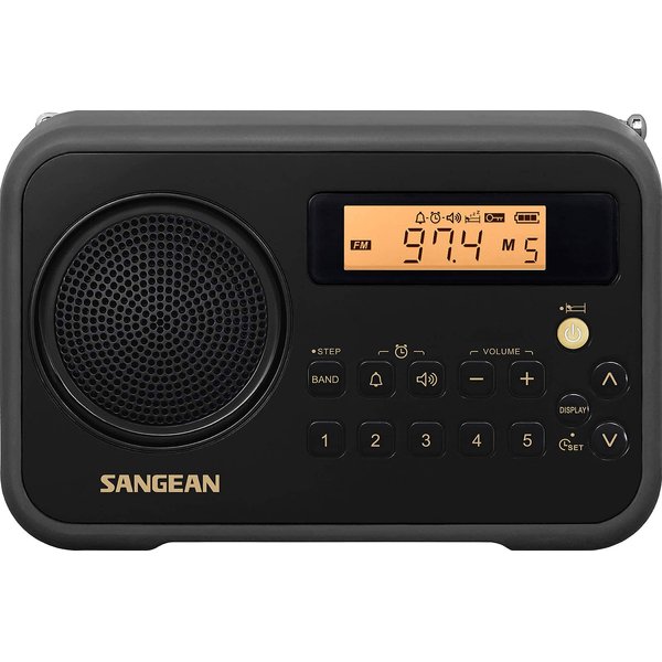 Sangean SG-104 AM/FM Clock Portable Digital Radio (Renewed)