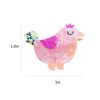 Small Chicken Hair Claw Clip, 3 Inch Cute Animal Shape Hair Clip, Funny Acetate Jaw Hair Accessories for Women Girls (Pink)
