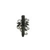 Small black metal vine leaf hair pin alligator clip barrette for fine thin hair