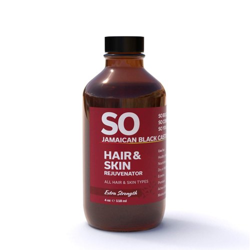SO Extra Strength Jamaican Black Castor Oil 4oz (118 mL) | 100 Pure Strength Natural Conditioner Moisturizer for Hair & Skin | Strengthen & Restore