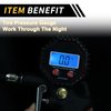 REPAIROCK Digital Display Tire Pressure Gauge 3-200PSI Regular Air Pressure Gauges for Tire with Hose Black 1 Set