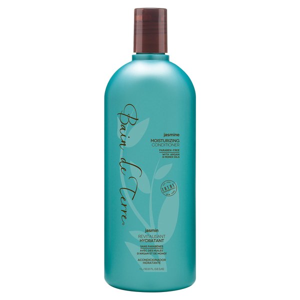 Bain de Terre Moisturizing Conditioner | Jasmine | Hydrates & Moisturizes Dry, Damaged, Fine Hair | Argan & Monoi Oils | Paraben Free | Color-Safe | 33.8 Fl Oz
