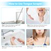 MORGLES Tongue Scraper, 4Pcs Tongue Cleaners Metal Tongue Scraper with Case for Adults Kids, Great for Oral Hygiene Reduce Bad Breath