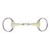 FECAMOS Horse Snaffle Bit, Rubber Wrapped Easy to Control Compact Horse Mouth Bit Apple Flavor Professional for Racing