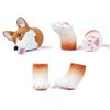 AQKILO Finger Puppet Set, Animals Puppet Show Theater Props, Novelty Toys Weird Stuff Gifts, Pack of Squirrel and Corgi