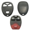 Keyless Entry Remote Car Key Fob Shell Case Fit for GM GMC Chevrolet Chevy Buick 4 Buttons Replacement with Button Pad (2 Key Shell)