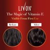 Livon Vitamin E Penetrating Serum Oil For Stronger & Shinier Hair |Enriched With Argan & Almond Oil | No Sulphate Parabens and Mineral Oil | No Weigh Down | Satin Shine | Perfect Manageability - 100ml
