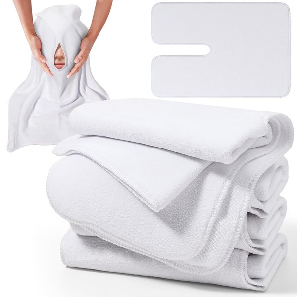 Noverlife 4 Pack Spa Facial Towels for Estheticians, U-Shaped Microfiber Towels for Facials Spa Towels for Face, Comfortable Extra Thick Massage Face Towels Salon Towels for Professional Salons, Spa