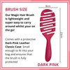 Magic Hair Brush Best Hair Detangler with Storage Wallet Soft Bristles Flexible Vented Head Glide Easily Through Tangles and Knots (Pink Classic - EXP 248)