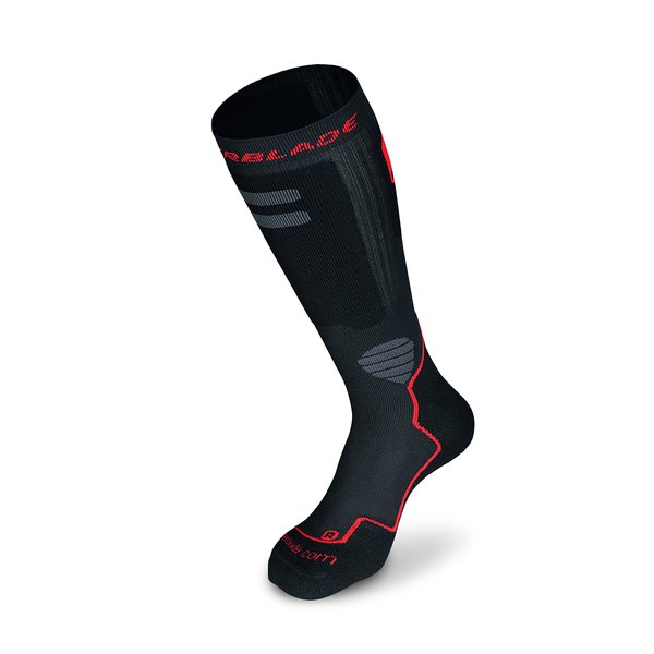 Rollerblade High Performance Men's Socks, Inline Skating, Multi Sport, Black and Red, Medium