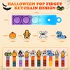 24pcs Halloween Mini Pop Fidget Toys Bulk Halloween Party Favors for Kids Pop Keychain Sensory Toys Bag Fillers Pop Toddler Birthday Carnival Treasure Classroom Prizes Stress Reliever Desk Toys