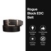 Nexbelt Men's Belt, EDC Rogue CCW Black Leather Gun Tactical Ratchet Belt for Concealed Carry