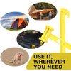 AITIME 30 Pcs 9 Inch Plastic Tent Stakes with 1 Yellow Puller Hook, Durable Garden Lawn Tarp Stakes, Tent Spikes Nails Pegs Hammer for Outdoor Beach Camping Courtyard Decorative Accessories