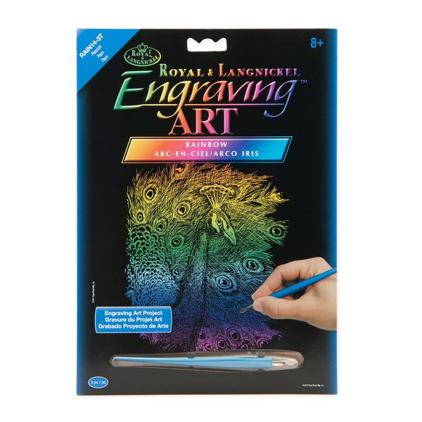Royal and Langnickel Rainbow Engraving Art, Peacock