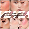 Narsen 6 Color Rosé Blush Palette, Velvety Fine Texture, High Color Payoff, 3 Shimmer Shades, 3 Matte Blush Shades, Beginner-Friendly, Soft & Natural Colors, No Color Fading - Makeup Blush Palette