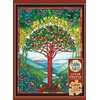 Cobble Hill 275 Piece Easy-Handling Puzzle - Tree of Life Stained Glass - Sample Poster Included