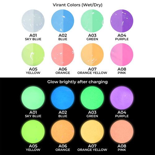 Henyiewl Glow in The Dark Paint, 8 Colors Glow Acrylic Paint Set (60 ml / 2 oz), Long-Lasting Glow in The Dark Paint, Ideal for Halloween And Christmas Decoration, Perfect for Artist's Art Painting and DIY, Waterproof Glow Paint for Artists, Adults, and S