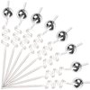 HBBWWTT Pink Disco Ball Reusable Swirly Straw 12 pcs, Disco Bachelorette Decorations,Groovy Birthday Party Supplies, 70s 80s, Best for Your Party (silver)