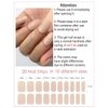 Wahrshei Semi Cured Gel Nail Strips, 20pcs N Nude Gel Nail Stickers Work with UV, Gel Nail Wrapsfor Home Nail Art DIY, Easy to Use and Remove