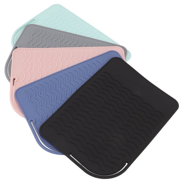 Silicone Heat Resistant Mat, Food Grade Elastic Mat, Surfaces from Curling Irons and Flat Irons, for Home and Salon Use