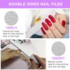 20PCS Nail File Buffer Set for Natural Nails,100 180 Grit Nail File,4 Sides 120 Grit Sanding Buffer Nail Block for Gel Acrylic Nails Professional Manicure Tool,Purple