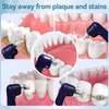 Jeyoe Teeth Polisher Stain Remover,Professional Dental Polisher with 5 Replacement Heads & Cleaning Modes,USB Rechargeable,Ipx6 Waterproof, Tooth Buffer Polisher for Adults &Kids Blue.