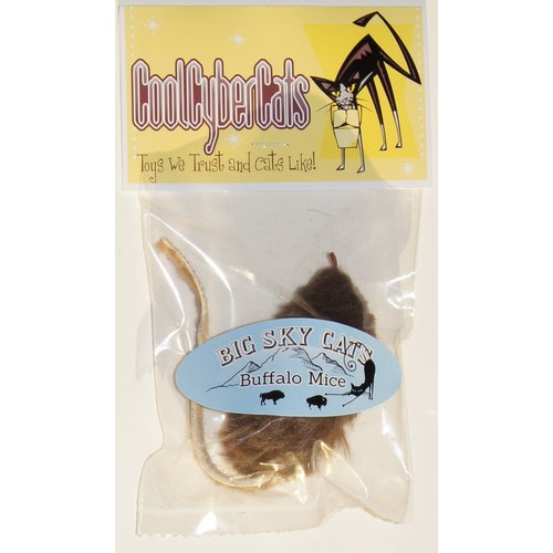 CoolCyberCats Big Buffalo Hair Mouse Refill/Attachment Cat Toy - Fits Wildcat and Popular Bird and Mouse Type Wands/Poles