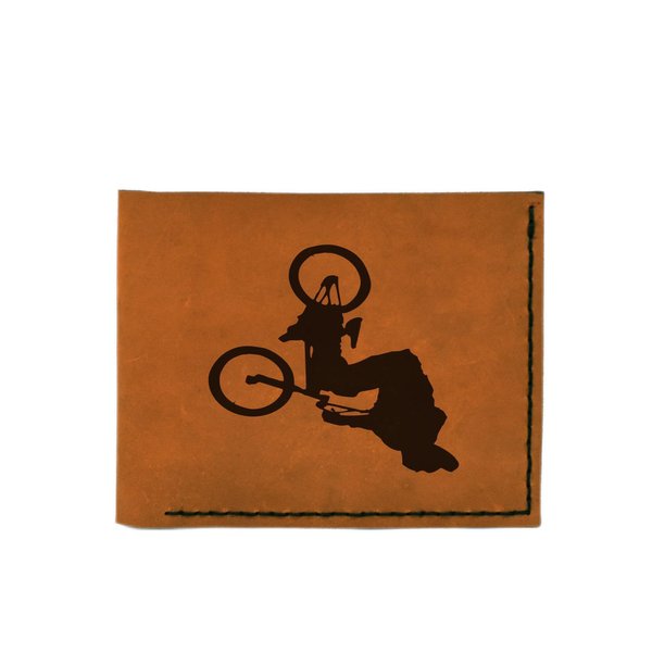 VietsWay Men's Bmx And Mtb Rider -7 Handmade Genuine Leather Trifold Wallet MHLT_05